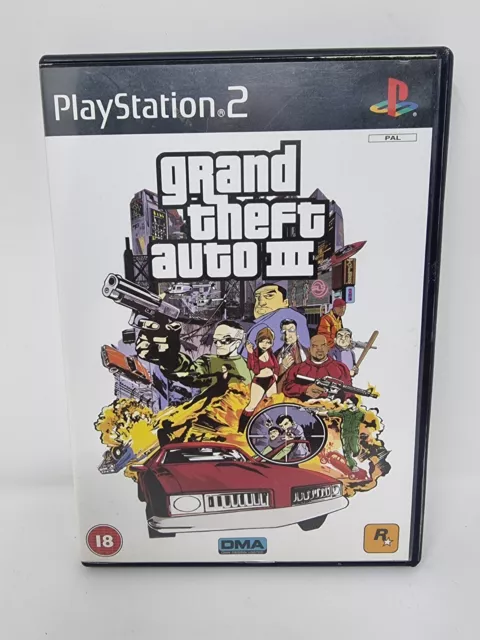 Grand Theft Auto GTA 3 (III) : Playstation 2 (TWO) Complete With Map