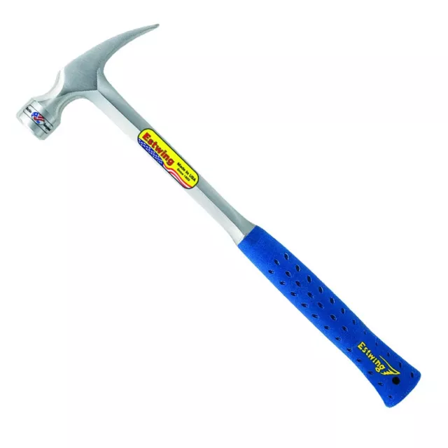 Estwing 22oz Smooth Face Straight Claw Framing Hammer with Vinyl Grip E3/22SR