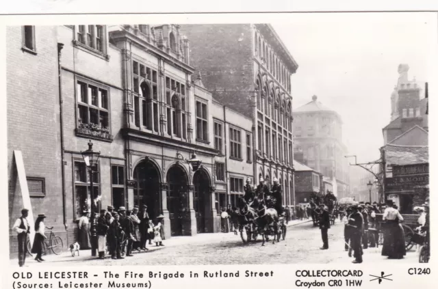 Fire Brigade Rutland Street Leicester  Pamlin Prints repro photo postcard C1240