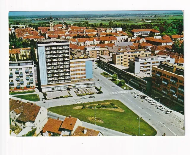 uralte AK Karlovac Blick von oben Stadtinneres //21