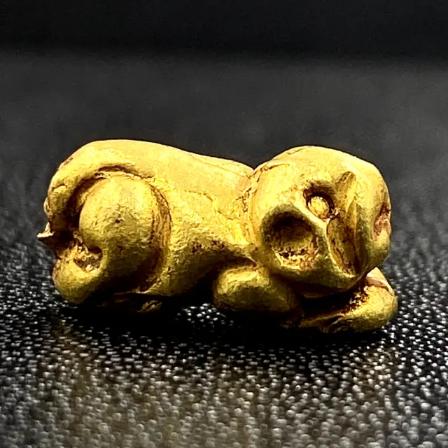 Vintage Gold Animals Dog figures Beads from Pyu Period South east Asia