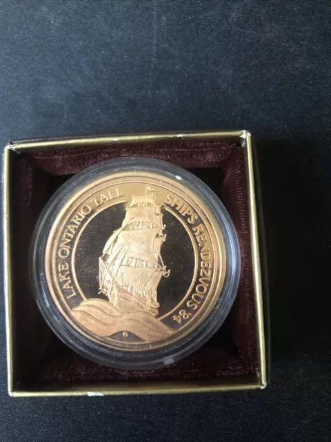 Johnson Matthey Lake Ontario Tall Ships rendezvous 1 oz COPPER round