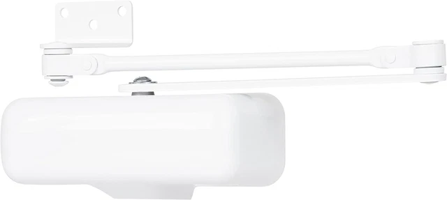 NIB-BRINKS Commercial - Light Duty Residential Door Closer, White Finish -Size 1