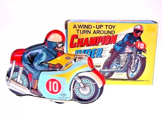 GSMOTO  "CHAMPION RIDER" YONE aus Japan, 12cm, WIND UP, NEU/NEW/NEUF IN BOX  !!