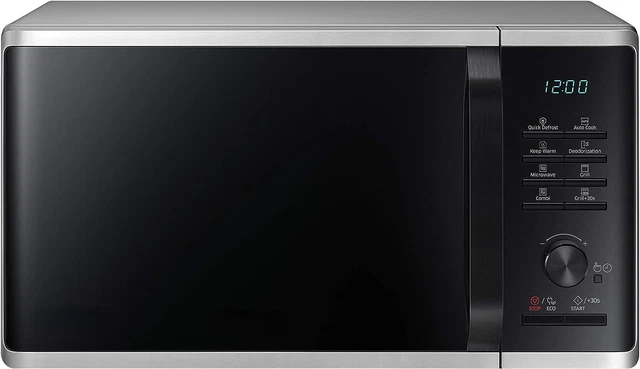 Mikrowelle mit Grill / 800 W / 23 L Garraum / 48,9 cm Breite / silber