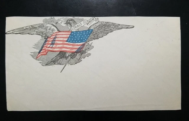 Us Stamps Unused Civil War Era Patriotic Cacheted Cover Front