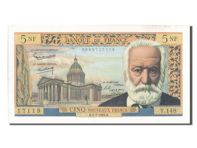 [#203258] Billet, France, 5 Nouveaux Francs, 5 NF 1959-1965 ''Victor Hugo'', 196