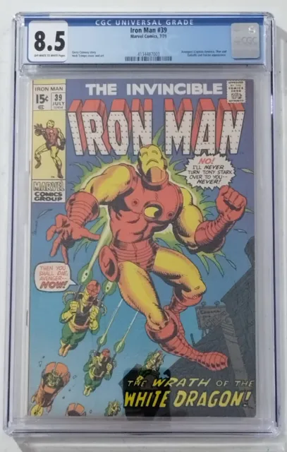 Marvel Comics Invincible Iron Man #39 - Herb Trimpe Cover & Art -  CGC 8.5