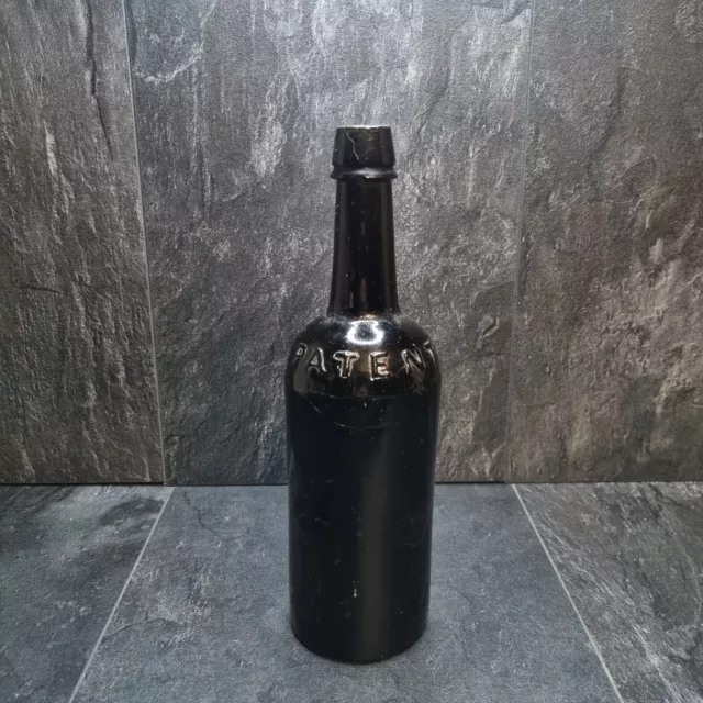 Ricketts  Glass Bristol Patent  Blackglass Ale Bottle