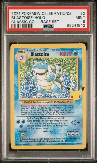 (PSA 9) Pokémon: Celebrations Classic Collection - Blastoise #2 [Holo]