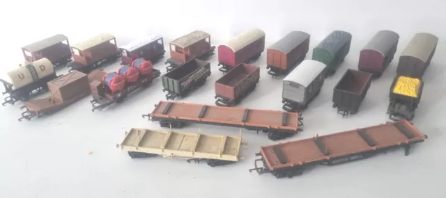 Collection Of OO Lima Wrenn Triang Mainline Rolling Stock Wagons Model Railway