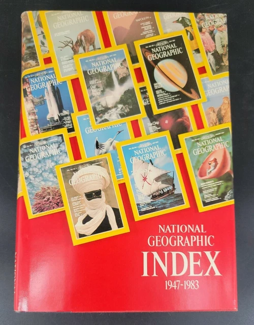 VINTAGE NATIONAL GEOGRAPHIC Index Book 19471983 HC DJ Mint condition