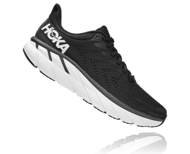Hoka Clifton 7 Wide Herren Running Laufschuhe neutral Aktionsware 1110534-BWHT