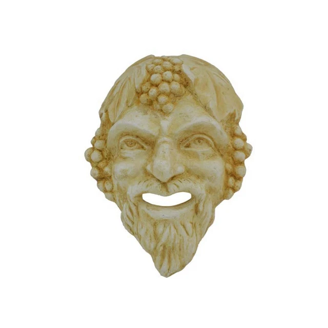 Dionysus Bacchus mask wall Sculpture Ancient Greek Handmade Plaster Statue 23cm