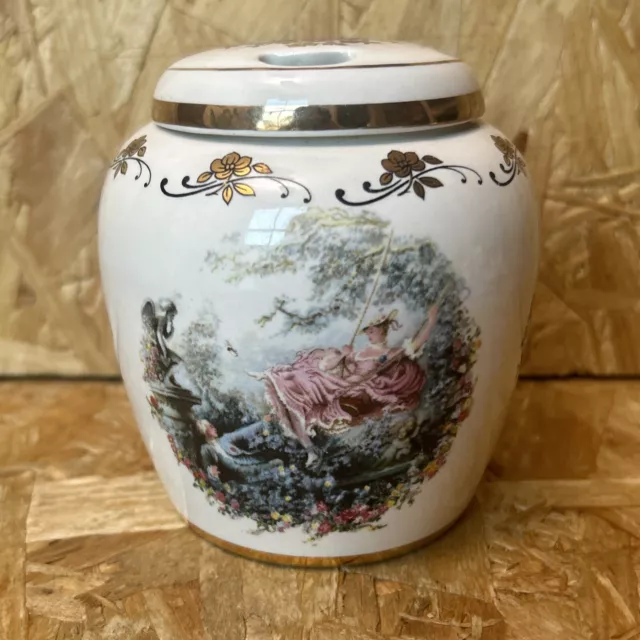 Vintage Lord Nelson Pottery Ginger Jar Lidded Pomander Vase 11cm