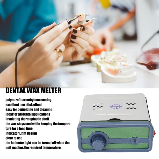 (US)3 Slots Dental Wax Melter Anti Stick Temperature Control Dental Lab
