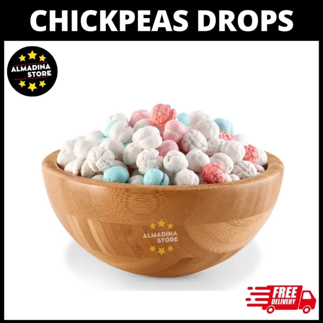 Sweet Sugar Coated Chickpeas Drops Candy Pink Blue White ملبس قضامة