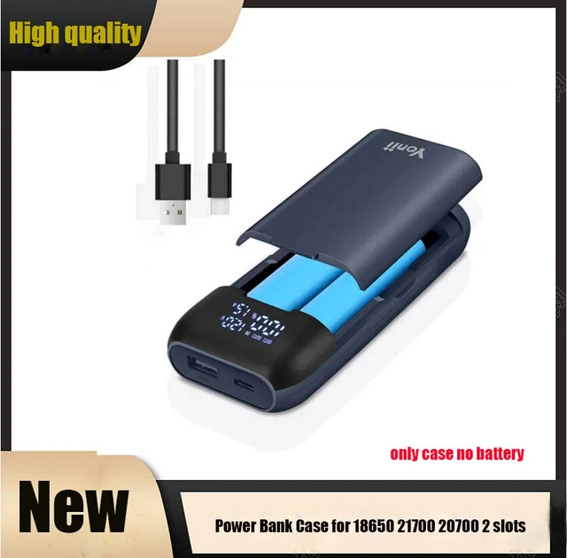 Adattatore Caricabatterie 18650/21700 per Power Bank Fai-da-Te, Scatola per Power Bank Senza Batteria e Accessori  1420