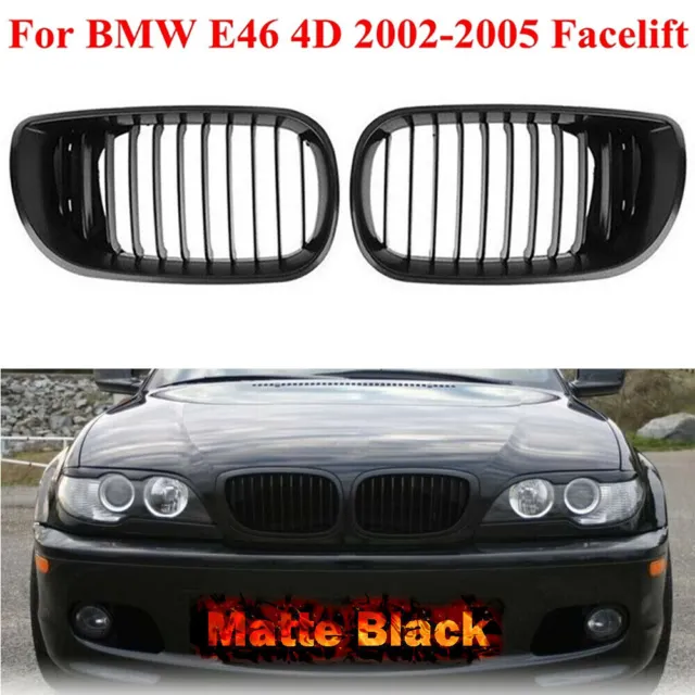 FOR BMW E46 Black M Sport-Grilles Grill Saloon+Touring 4D LCI