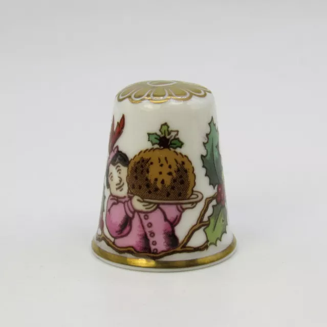 Sammlerstück Feiner Knochen Porzellan-Fingerhut, Weihnachten 1984 Von Spode