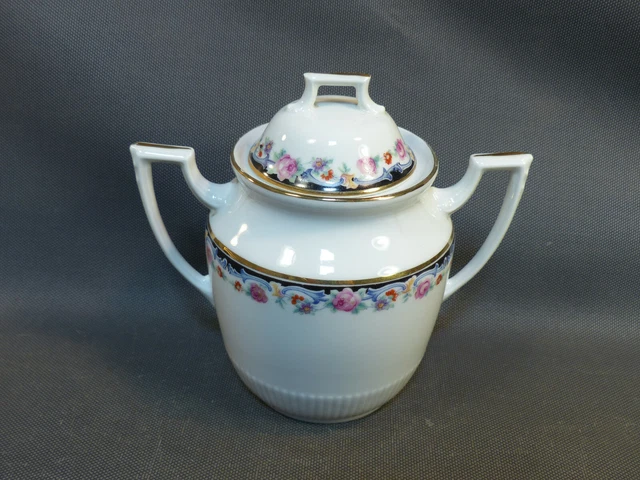 Moutardier Ancien En Porcelaine De Limoges UML - Liseré Argenté - France