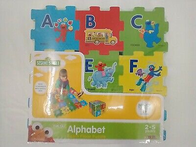 SESAME STREET ALPHABET and #'s Foam Puzzle 36"x12" Foam Mat NEW