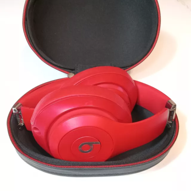 🔥 Beats by Dr. Dre Studio3 Over the Ear Wireless Headphones RED  + CASE