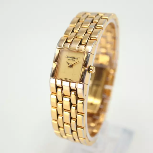 Raymond Weil Women's Tema Watch 5886 Gold Tone 17mm Sapphire Crystal Swiss Works