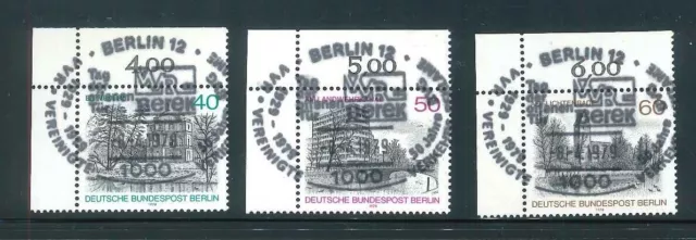 Berlin Mi-Nr. 578-580 Ecke 3 - Eckrand - gestempelt - Vollstempel SST.