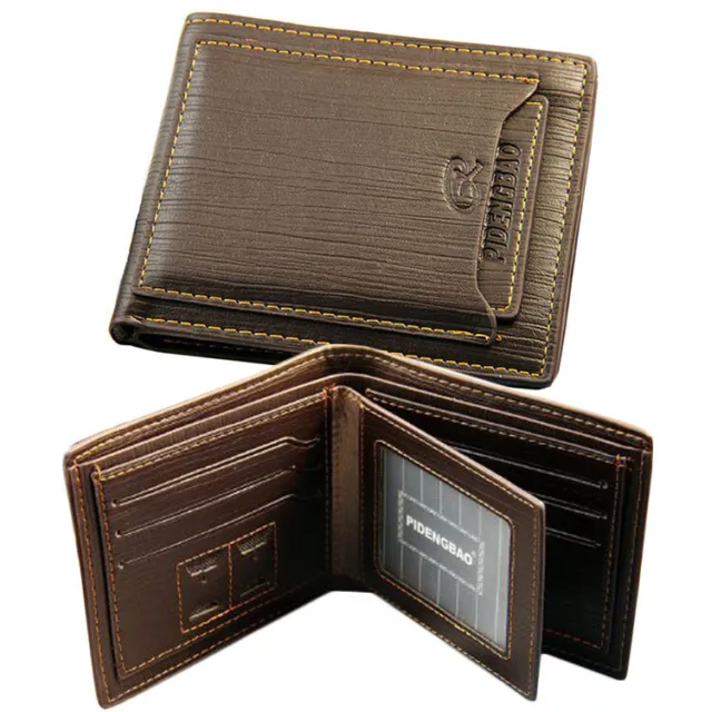 Stylish Men's Bifold Leather Wallet ID Credit Card Holder Billfold Purse Clutch