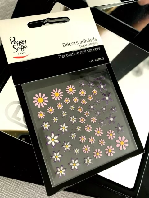 Planche De Strass Adhésifs Peggy Sage – Déco Ongles Noir Et Blanc