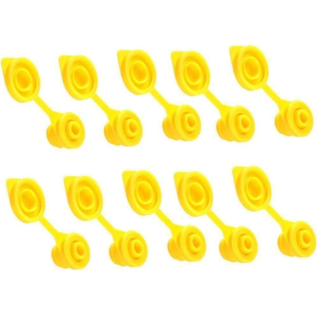 10pcs Yellow Replacement Gas Can Tank Exhaust-Cover Fuel Jug Vent Cap Plug