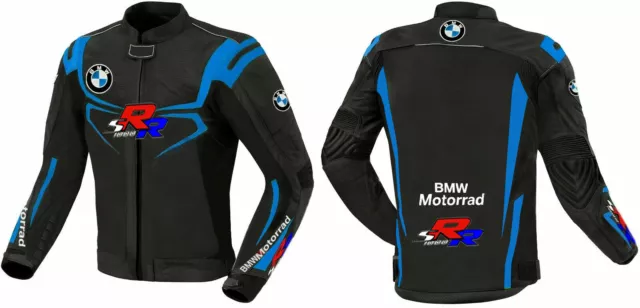 BMW Homme CE Armure Protecteur Sport Cuir Réplique Courses Motard Moto Veste