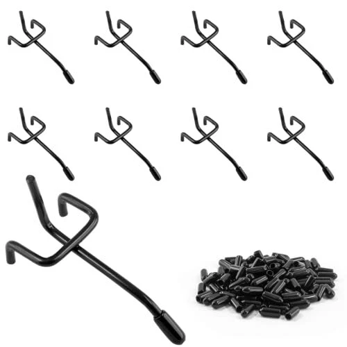 100pcs 2 Inch Pegboard Hooks Stainless Steel Peg Board Shelving Hook Garage P...