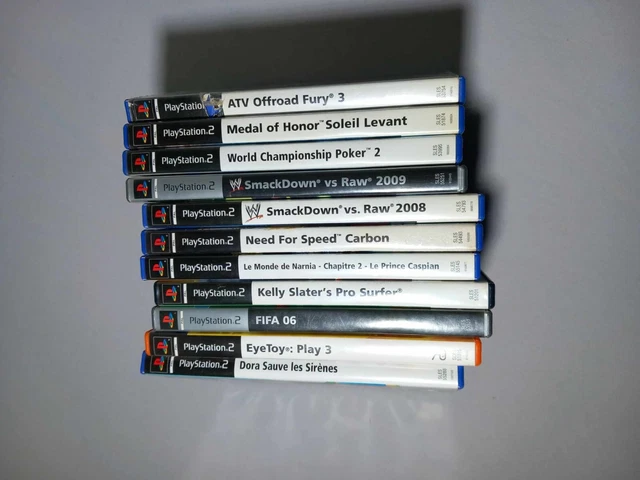 Lot De Jeux Vidéo PS2 (PlayStation 2) D'occasion, état Correct, Boîtes Et Notices Non Garanties