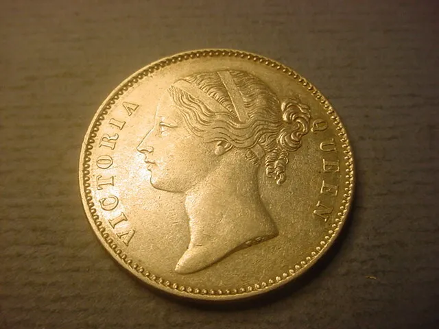 India British Rupee Victoria 1840 W.W. Raised #78746