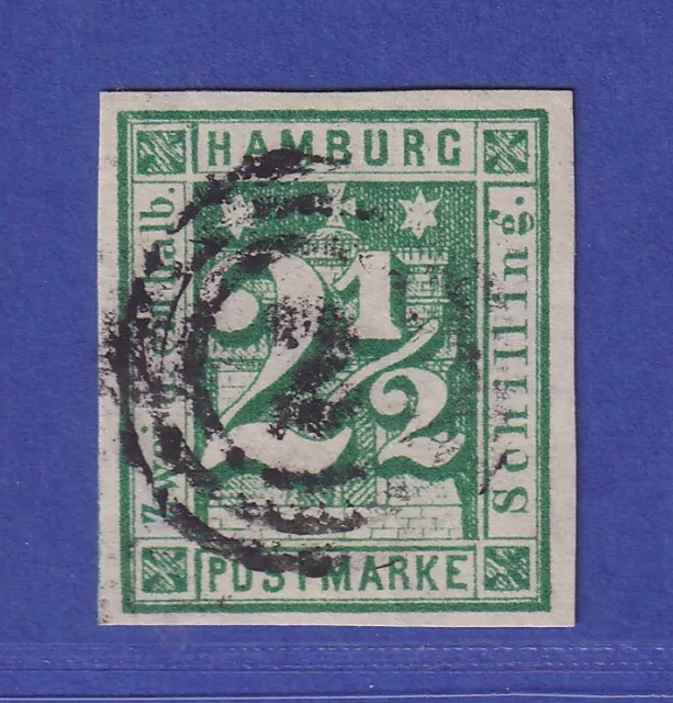 Altdeutschland Hamburg Wappen 2 1/2 Schilling Mi.-Nr. 9 gestempelt