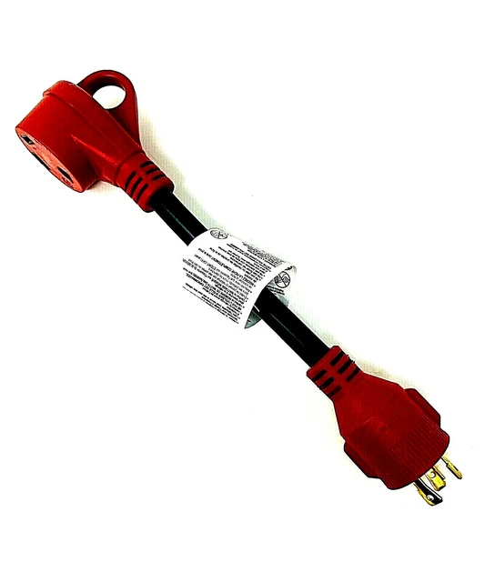 RV 30 amp Generator Adapter MALE 3 prong Twist Lock to 30 amp FEMALE