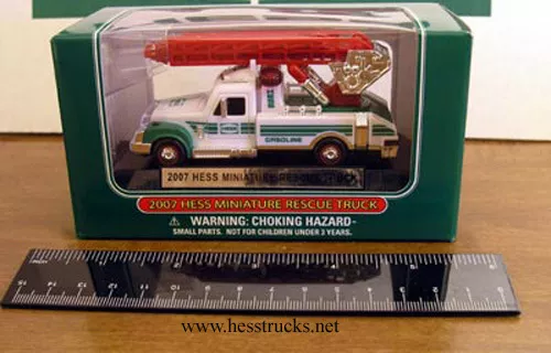 2007 Hess Miniature Rescue Truck 100% Mint-in-Box   2007 Hess Mini Truck