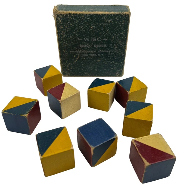 WISC BLOCK DESIGN Wechsler Intelligence Scale for Children Vintage 1949