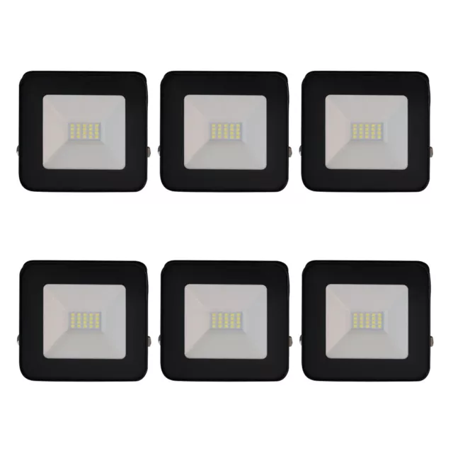 6 x Müller-Licht LED Fluter John Schwarz IP65 10W 700lm Tageslicht 6500K UVP 59€