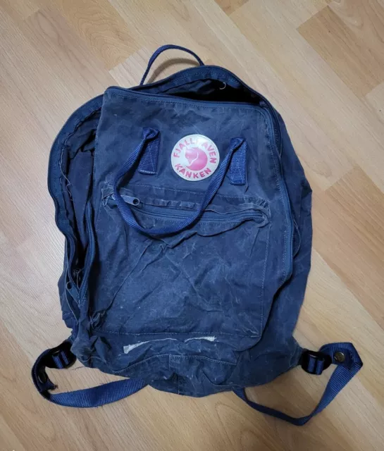 Fjällräven Kanken Rucksack, grau blau, Weltreise - 57 Länder , 100% original