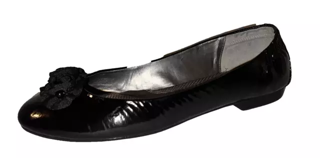 ADRIENNE VITTADINI Shoes Women's Sz 11 Black Patent Leather Genesis Ballet Flats