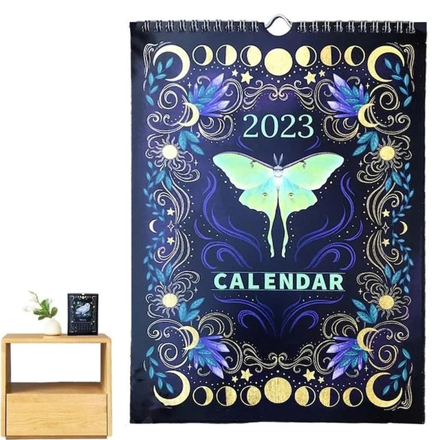 DARK FOREST LUNAR Calendar 2023 Wall Calendar Art Monthly Calendar Moon