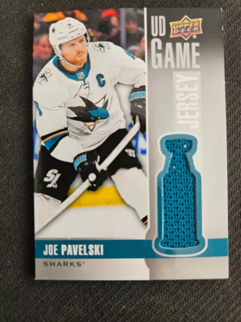 2019-20 Upper Deck Joe Pavelski Gj-Jp Ud Game Used Jersey