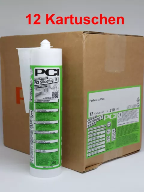 Silicone PCI Silcofug E 12 x 310 ml silicone sanitario silicone piastrelle legno
