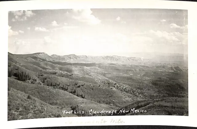 RPPC Aerial View Foothills Cloudcroft  New Mexico Real Photo P466