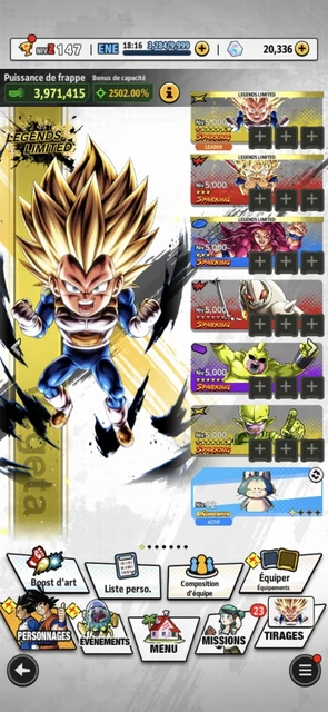 Acheter des comptes Dragon Ball Legends - Comptes DB