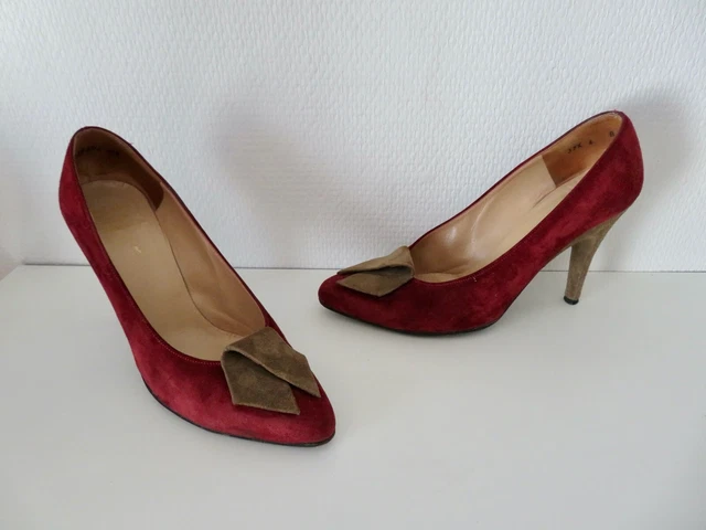 Chaussures escarpins Christian Dior en daim ,pointure 37