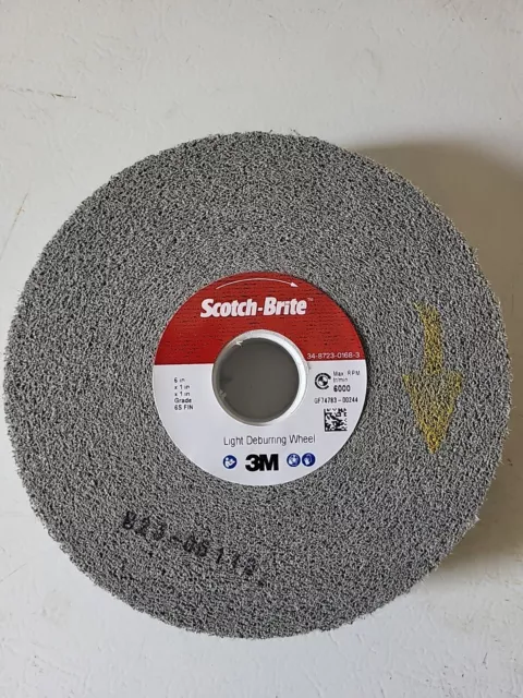 3M Scotch-Brite 6"x1"x1" 6S FIN Light Deburring Wheel